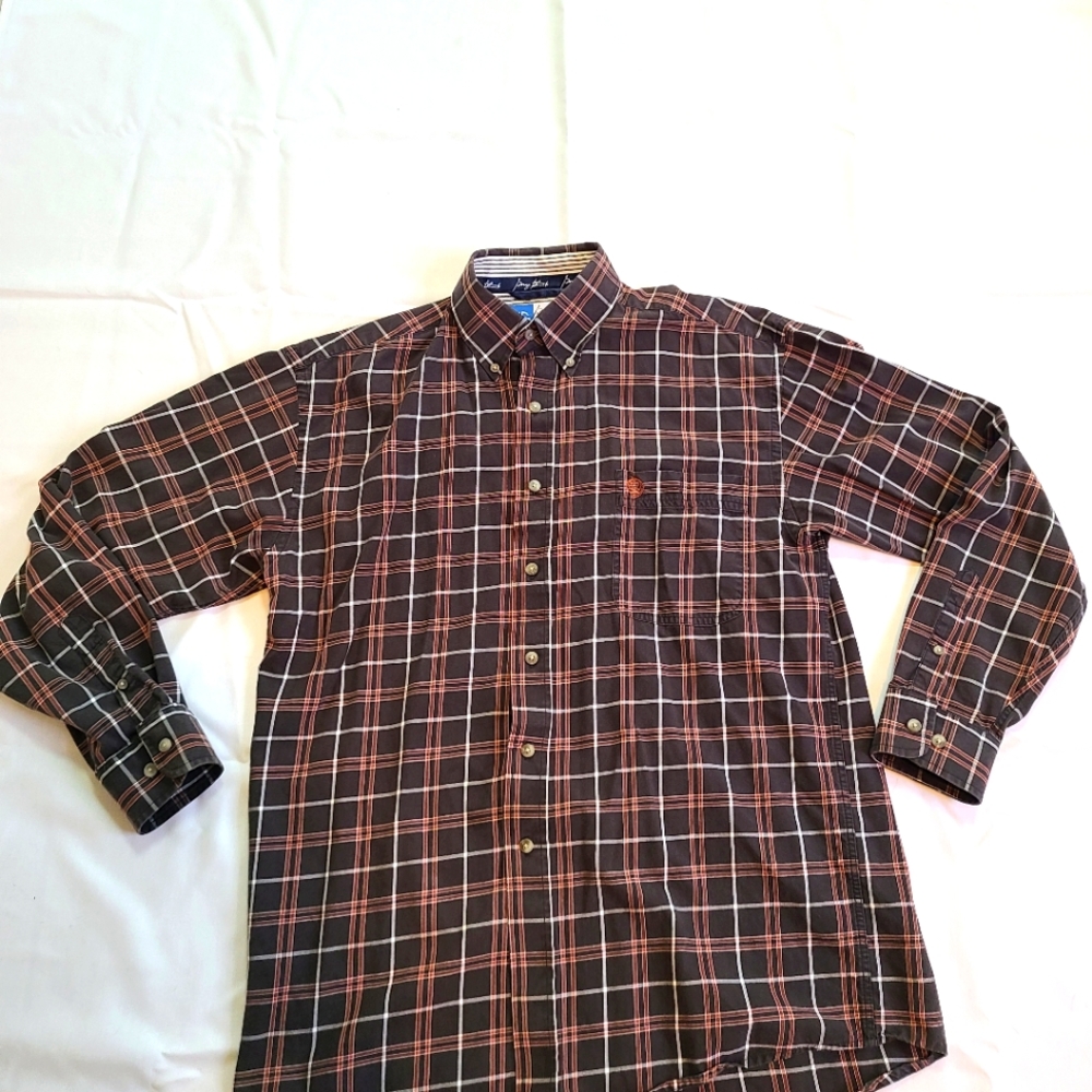 George Straight Cowboy Cut Collection By Wrangler Long Sleeve Plaid shirt